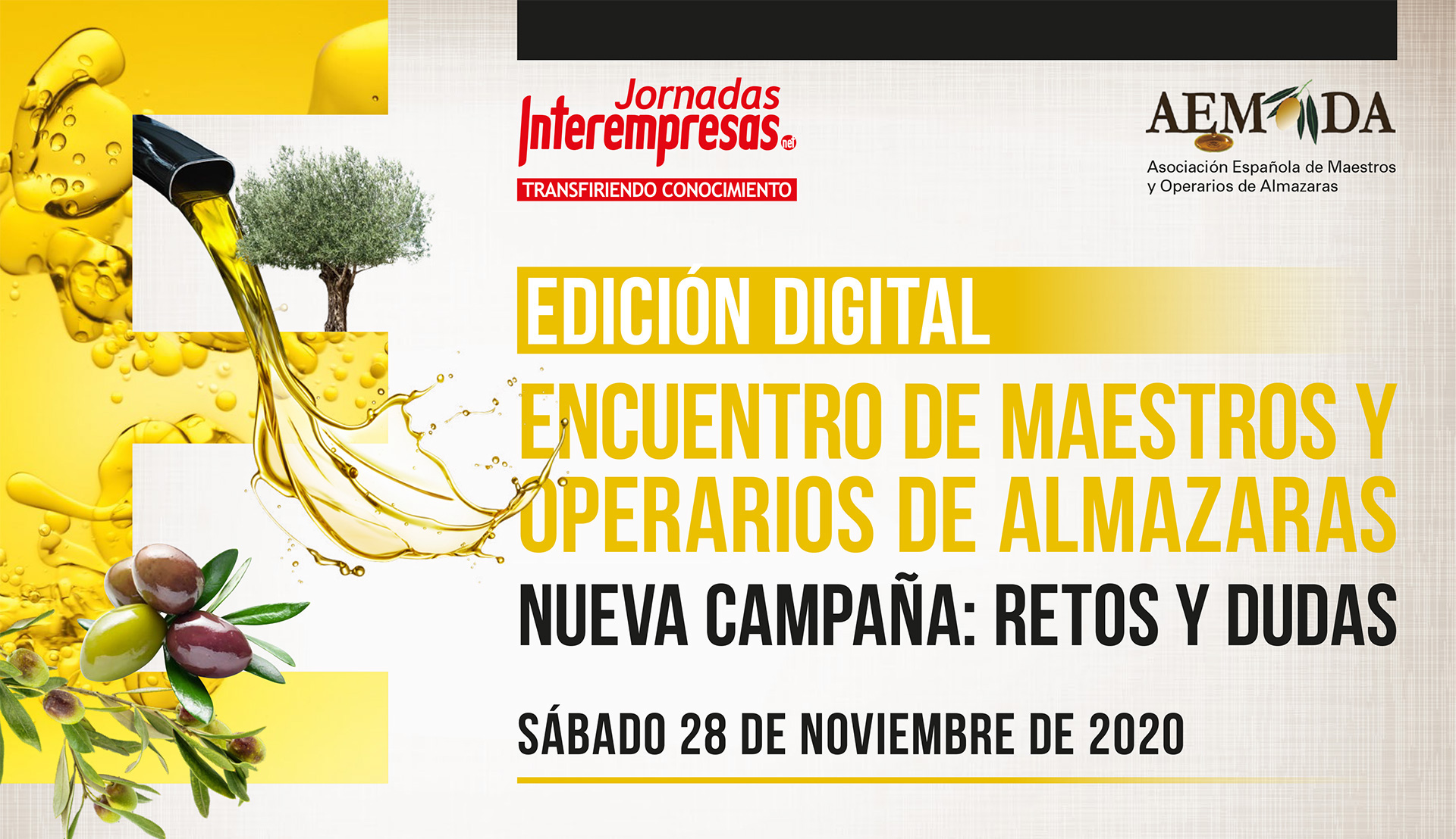 cartel de Encuentro de Maestros y Operarios de Almazaras 2020 (Digital)